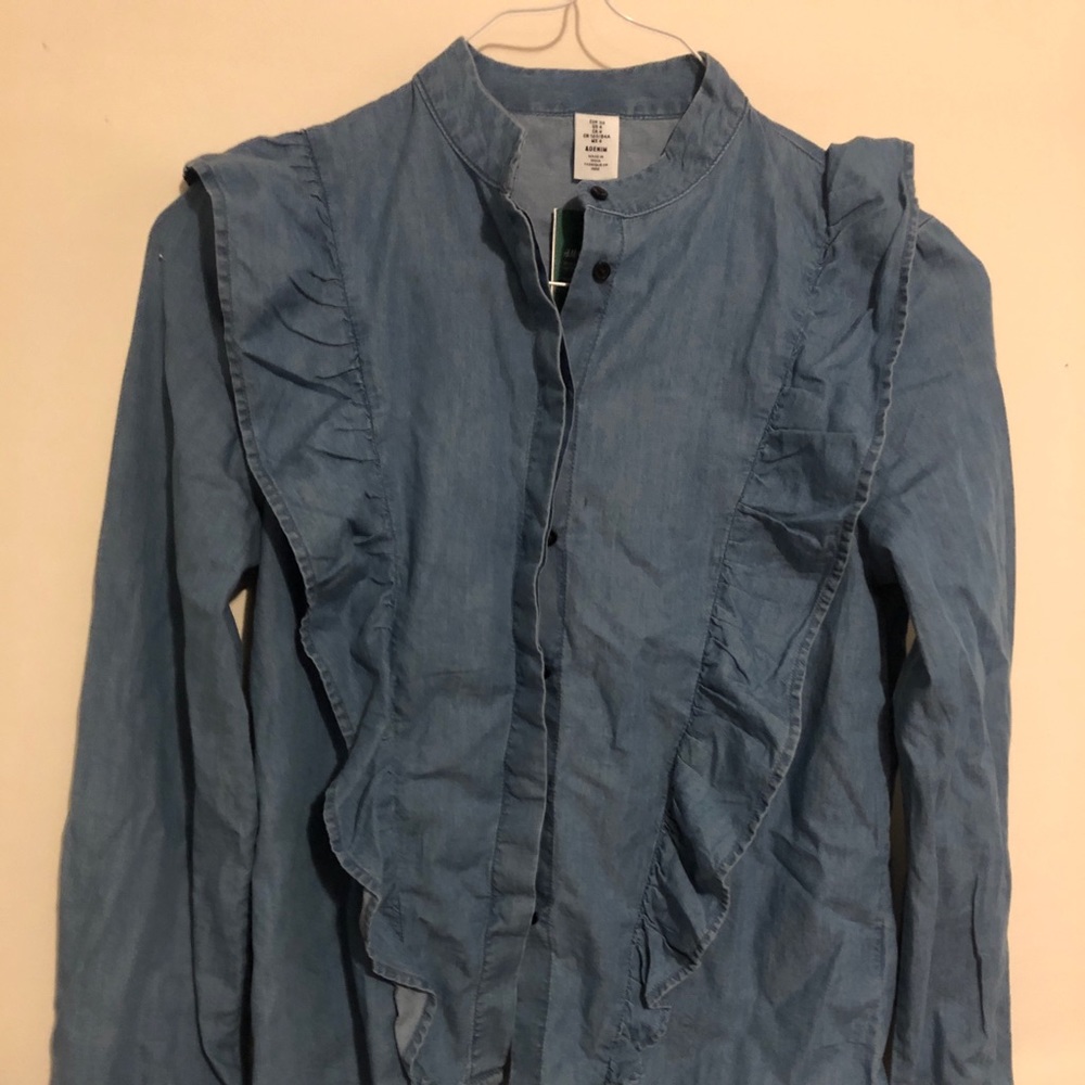 H&M denim button down shirt